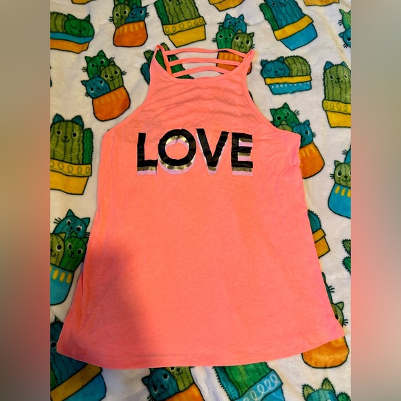 PINK Victoria's Secret Tops - victoria secret love tank top bright orange
